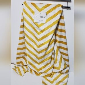 Storehouse Yellow and White Throw Blanket
